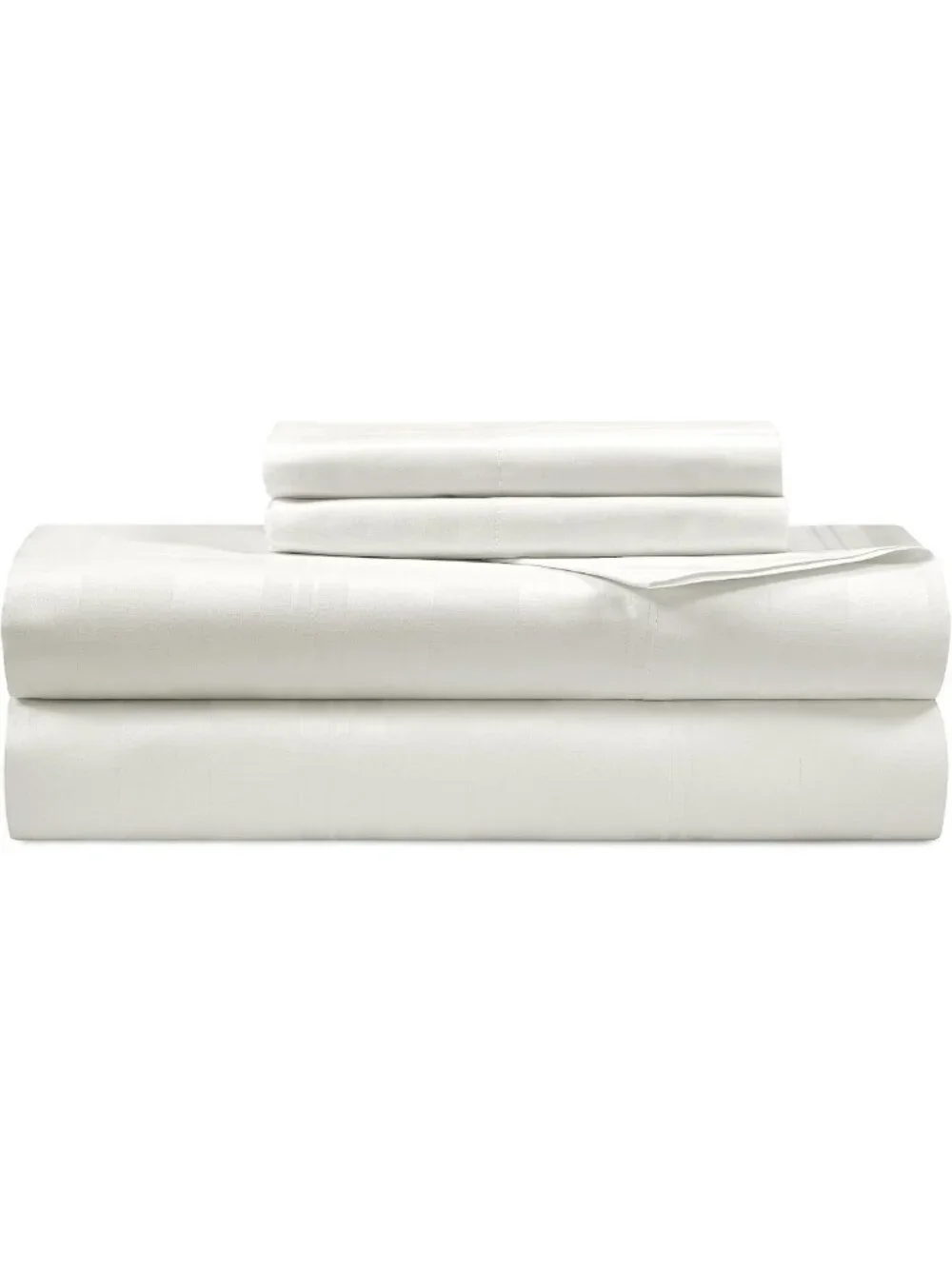 300 Thread Count 100% Cotton Striped Sheet Set - 4 Piece Full Bedding - Soft